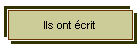 Ils ont écrit
